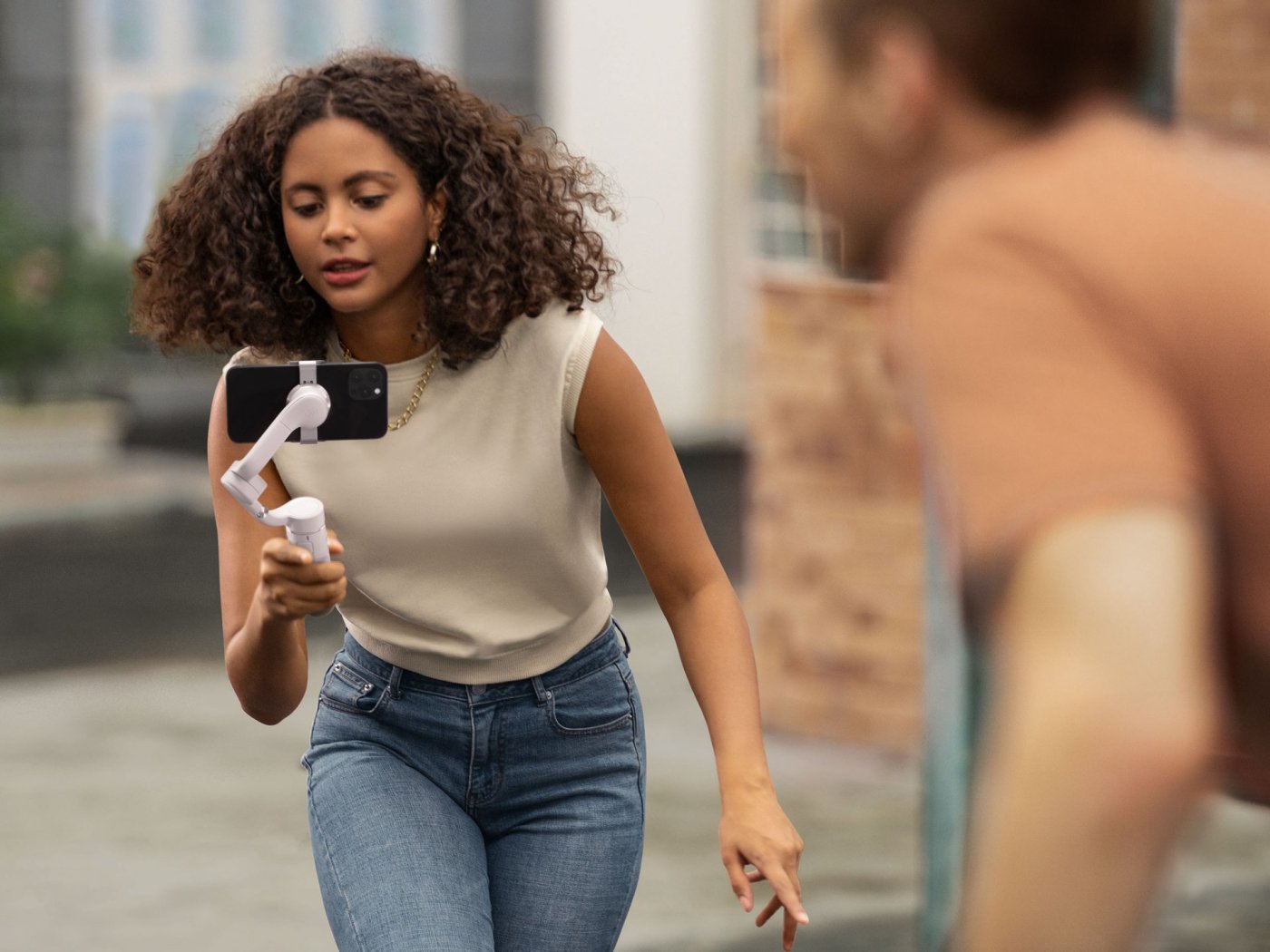 Ruční stabilizátor na mobil DJI OM 5 Sunset White