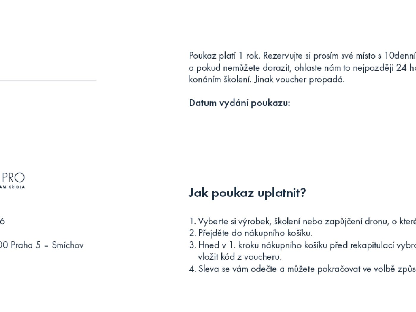 Dárkový poukaz na školení První start s FPV dronem