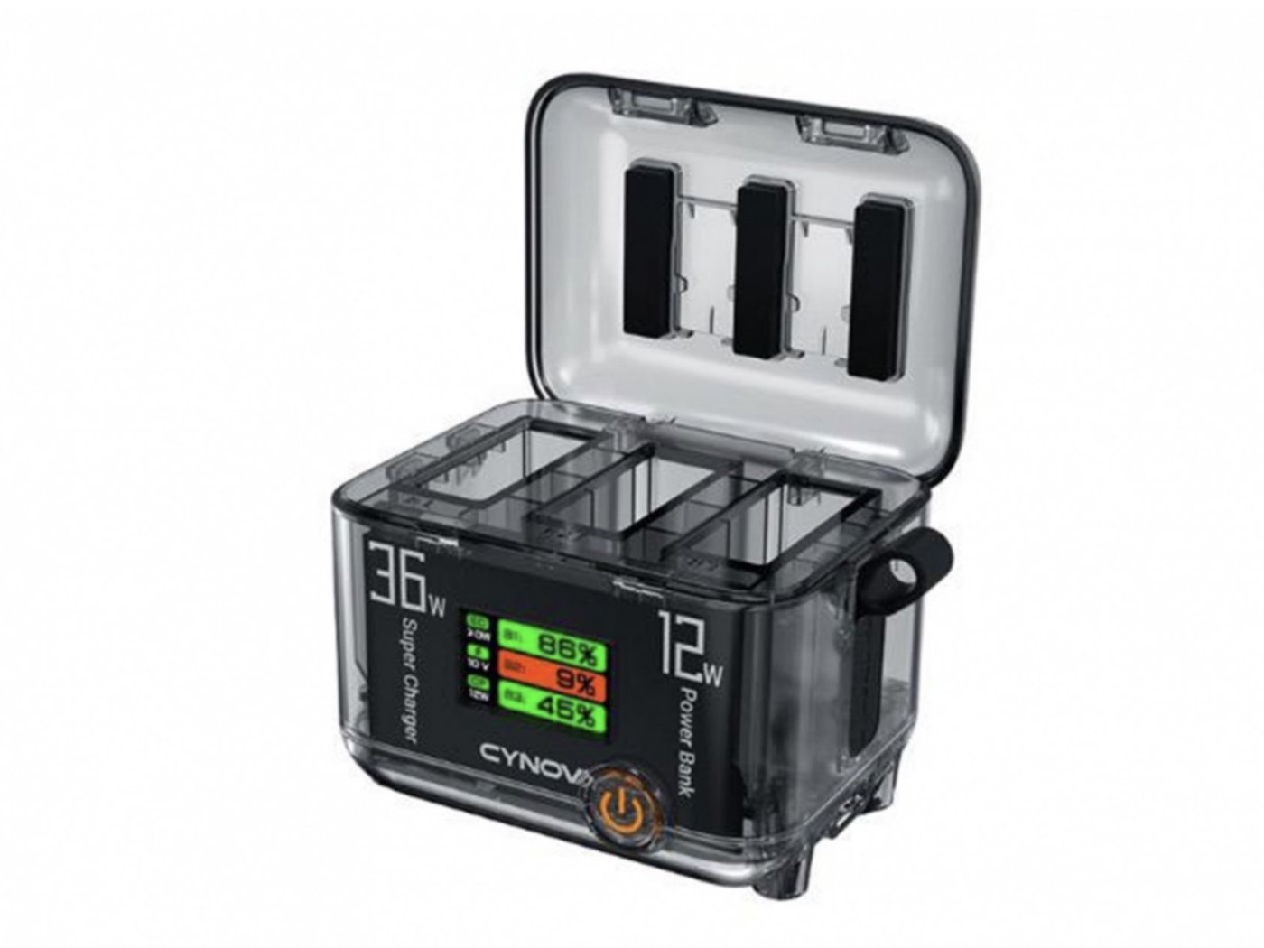 Rychloabíječka 3v1 s LCD displejem pro kameru DJI Action 5 Pro / DJ Osmo 360