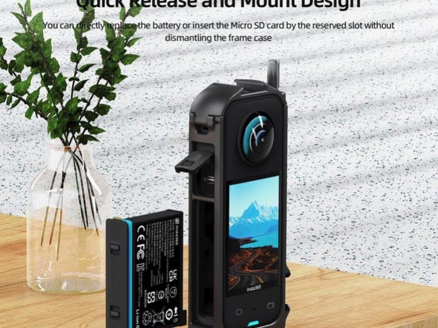 CNC rám na kameru Insta360 X3