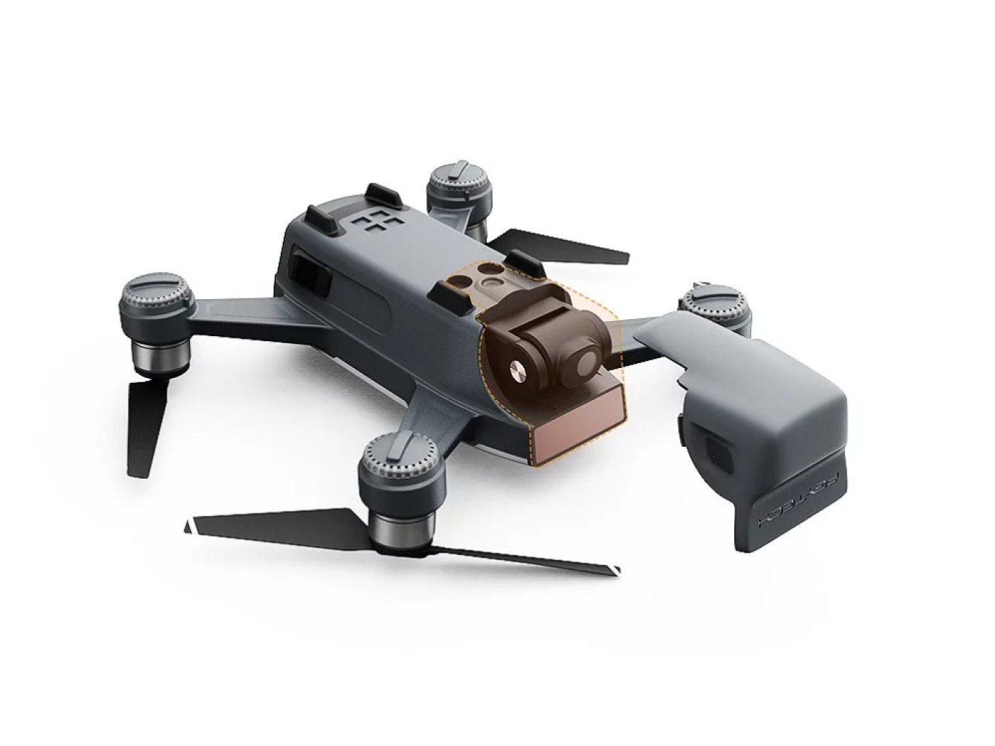 DJI Spark kryt závěsu šedý