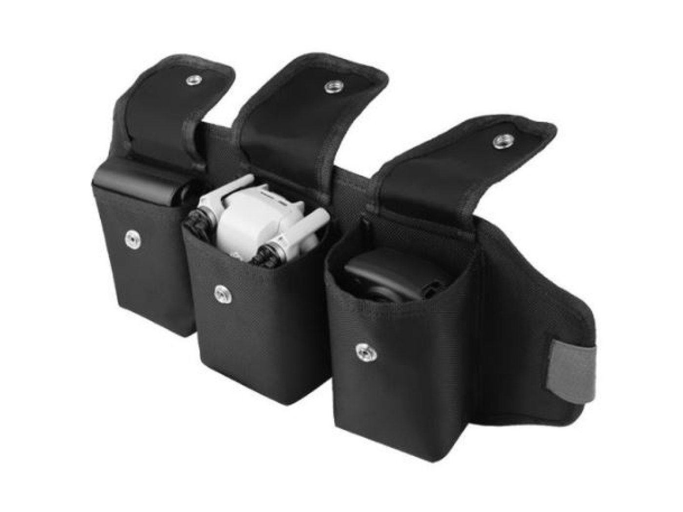 Pouzdro kolem pasu na baterie, vysílač a dron DJI Mavic Mini