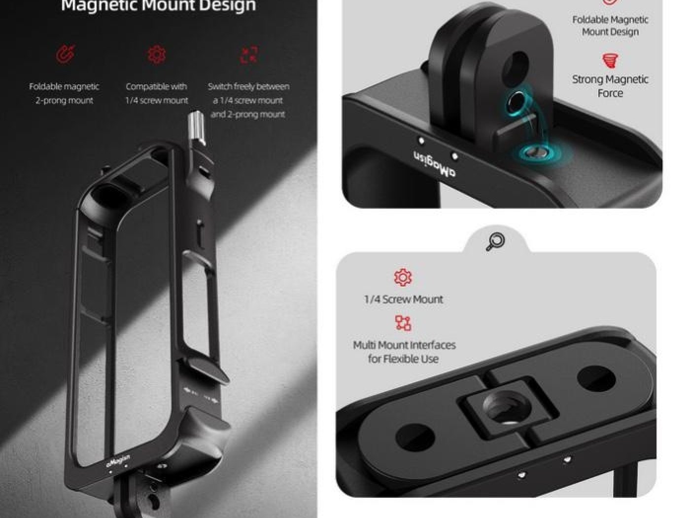 CNC rám na kameru Insta360 X3