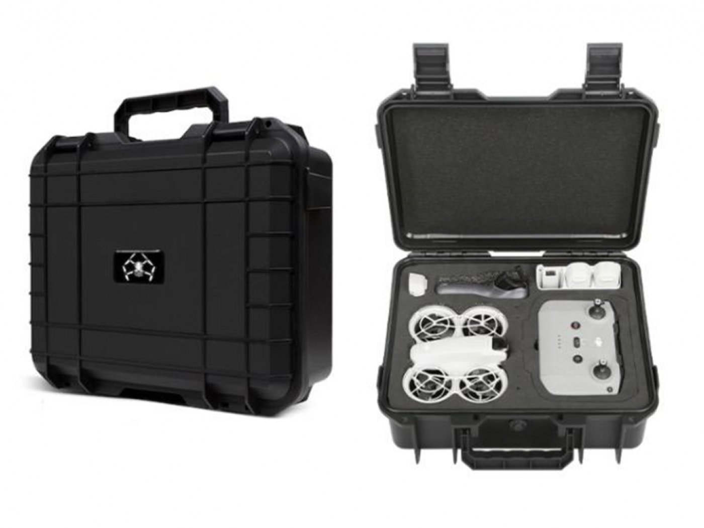 Černý odolný kufr na dron DJI Neo + RC Motion 3