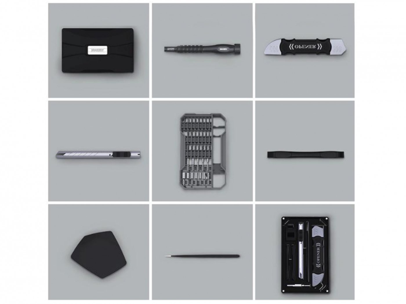 Univerzální sada nářadí s rukojetí z hliníkové slitiny (69ks)