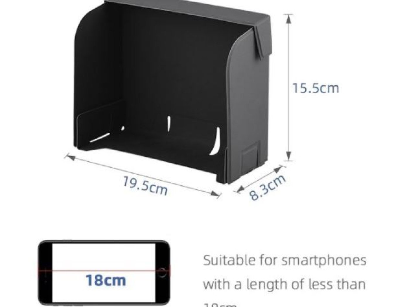 Sluneční clona na dálkový ovladač (pro 6 palcové tablety/telefony)