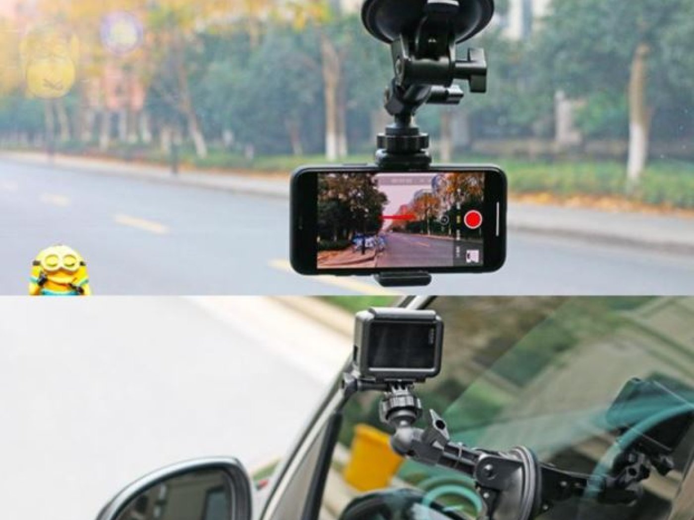 Univerzální držák do auta na akční kameru nebo telefon