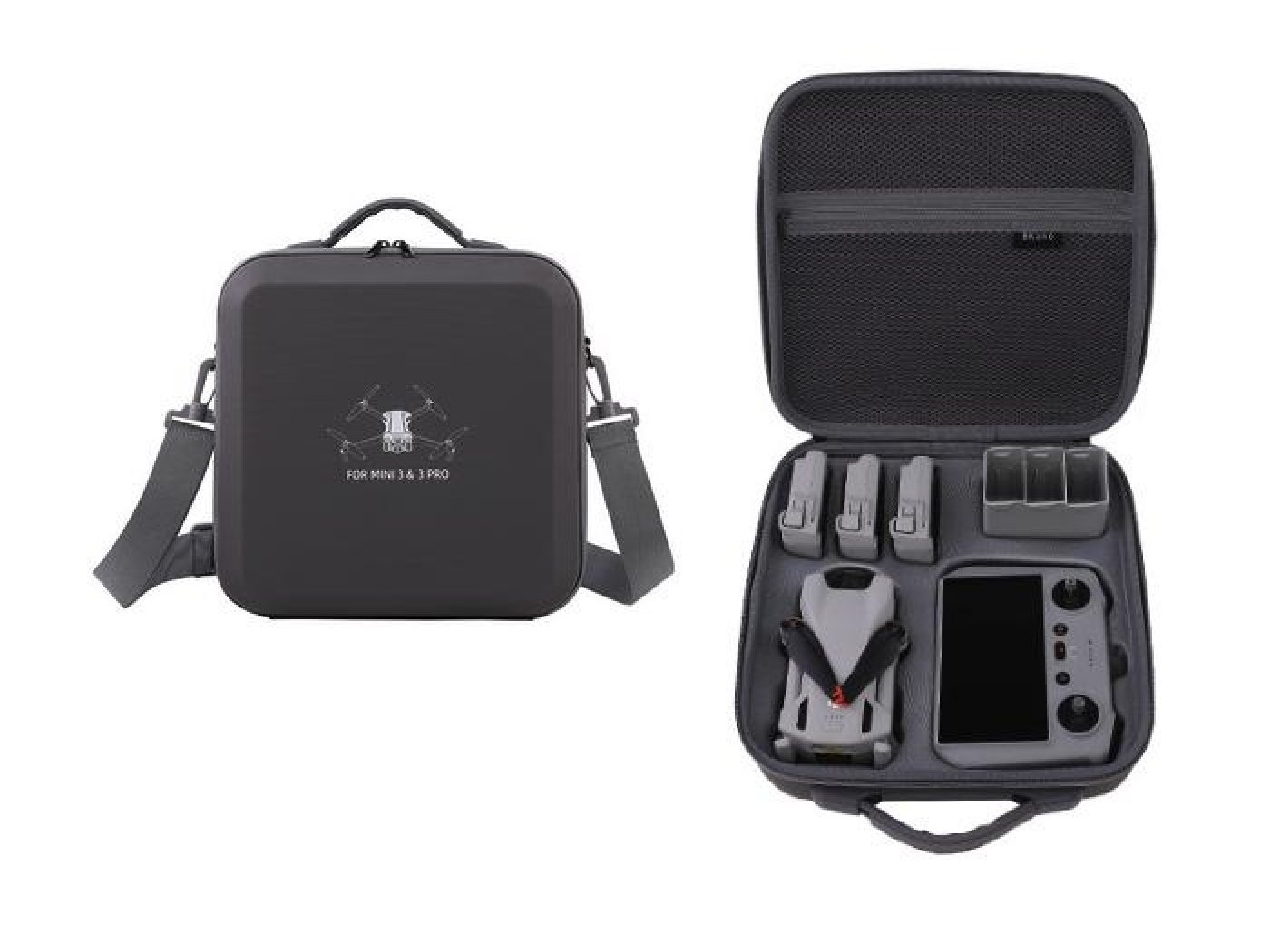 Tmavě šedé pouzdro na dron DJI Mini 3 / Mini 3 Pro