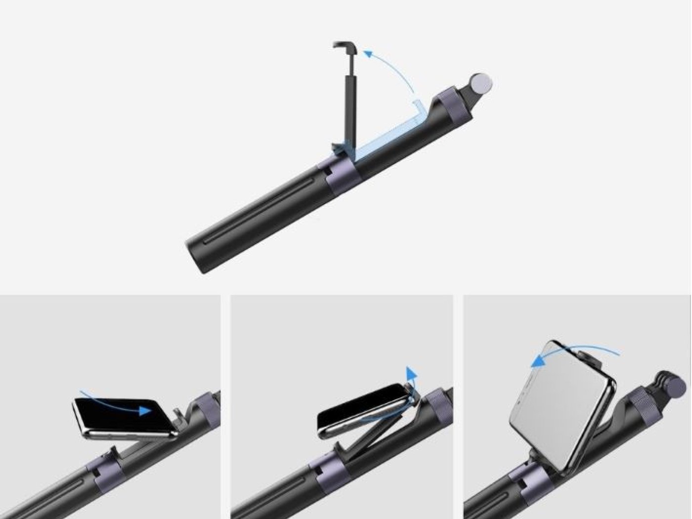 Pgytech rukojeť se stativem a držákem telefonu na DJI Osmo Action / Action 2