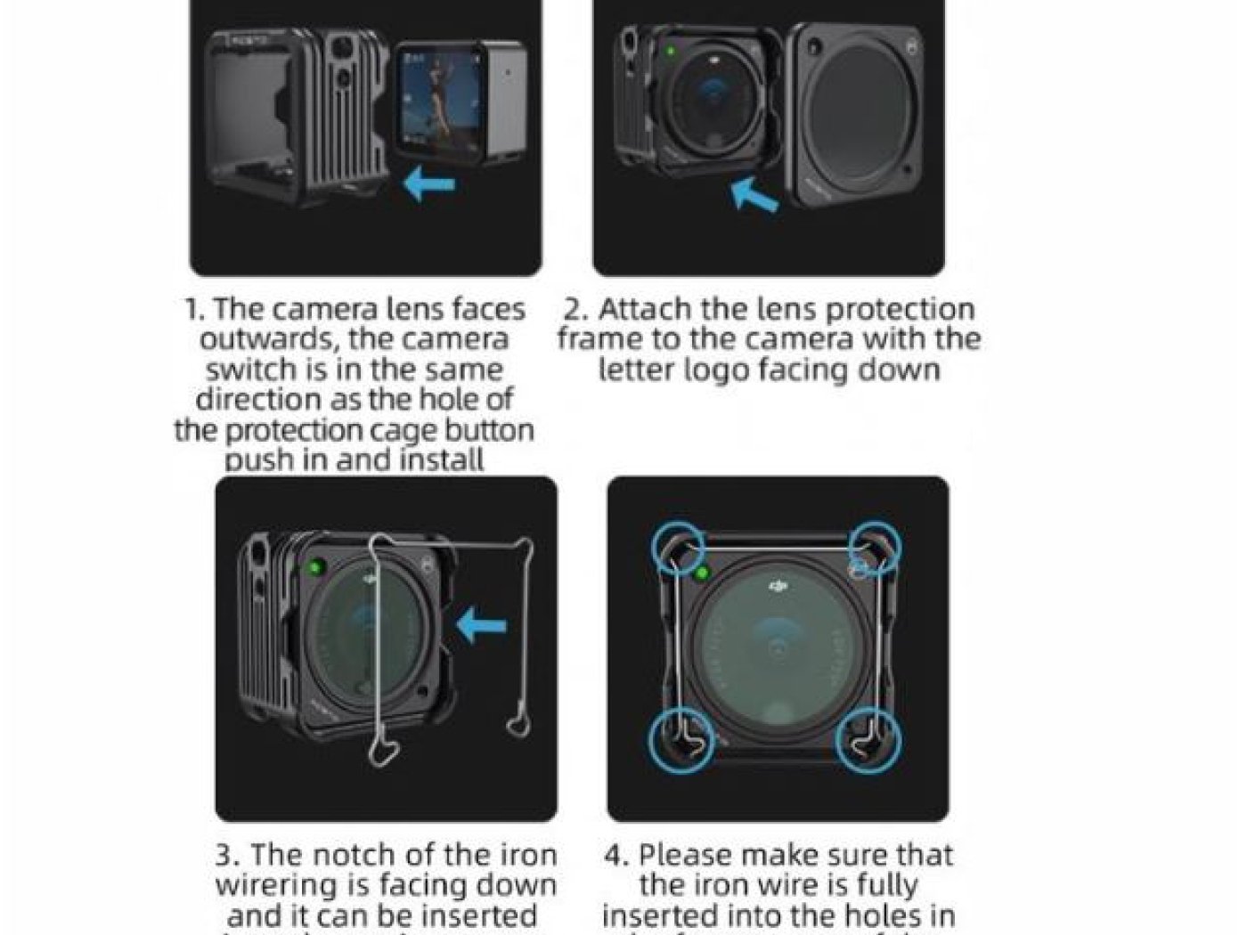 Hliníkový rám s UV filtrem na DJI Action 2
