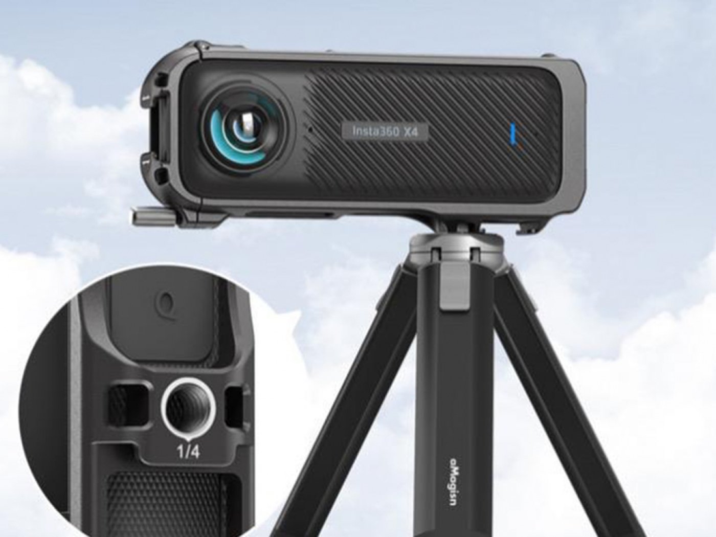 Rychloupínací CNC rám s ochranou objektivu na kameru Insta360 X4