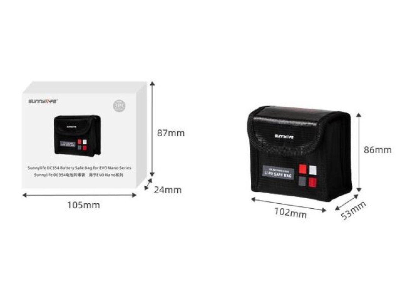 Ohnivzdorný obal na tři baterie dronu Autel EVO Nano+