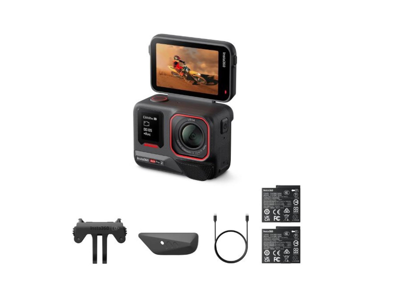 Akční kamera Insta360 Ace Pro 2 + baterie navíc