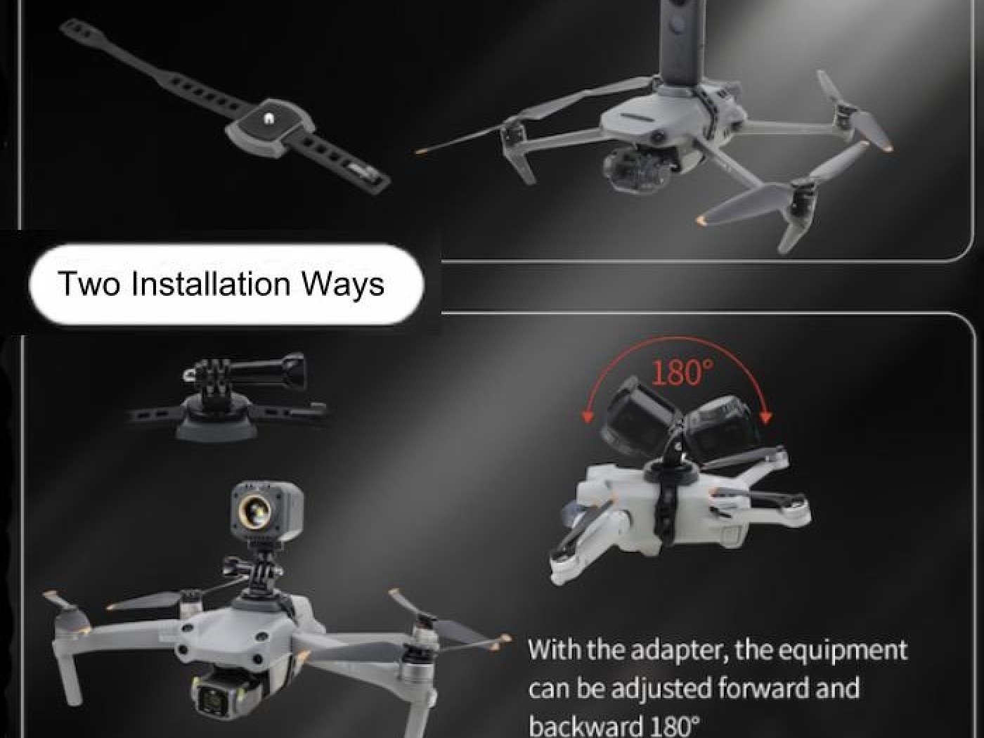 Univerzální držák akční kamery na dron