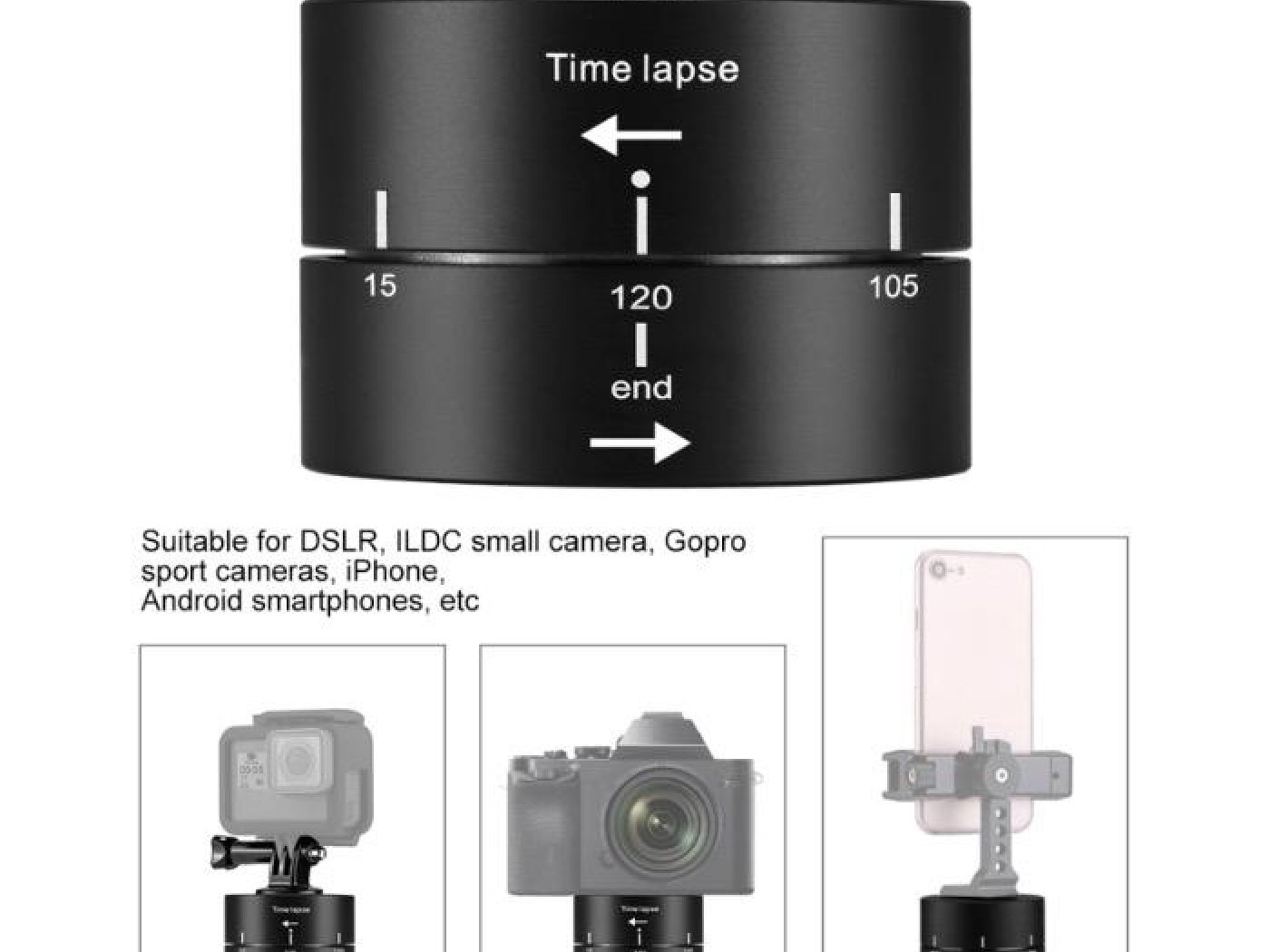 360° adaptér s automatickým otáčením pro Time-Lapse
