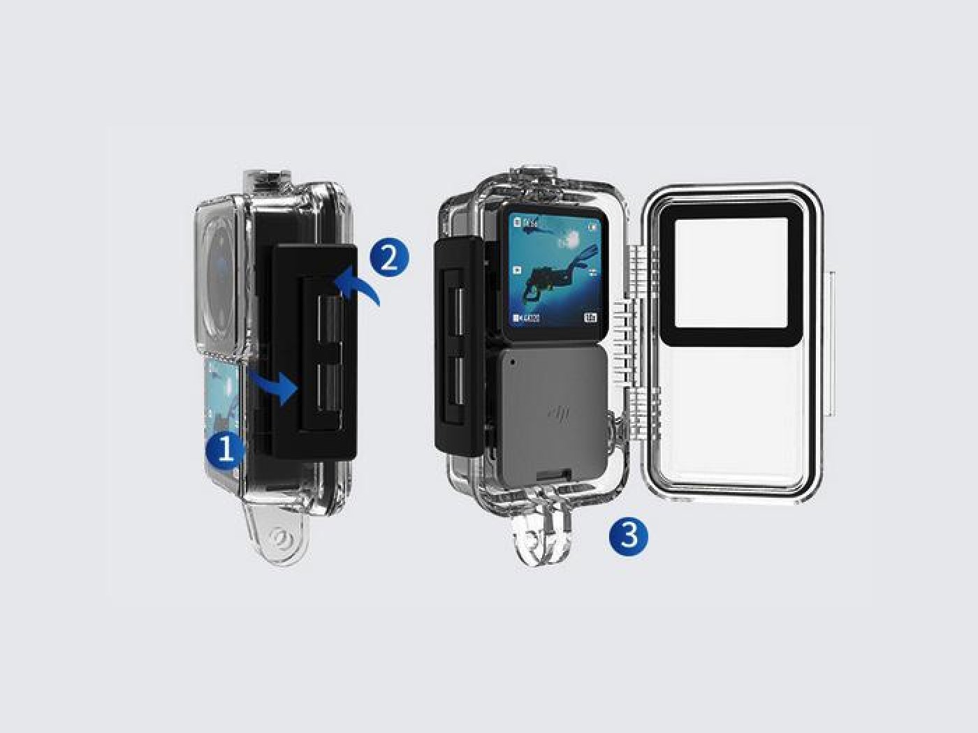 Voděodolný kryt do 45 metrů na DJI Action 2