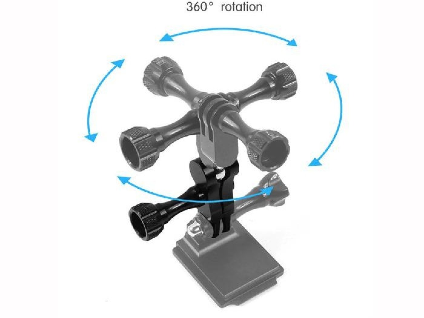 360° dvojitý adaptér pro akční kameru