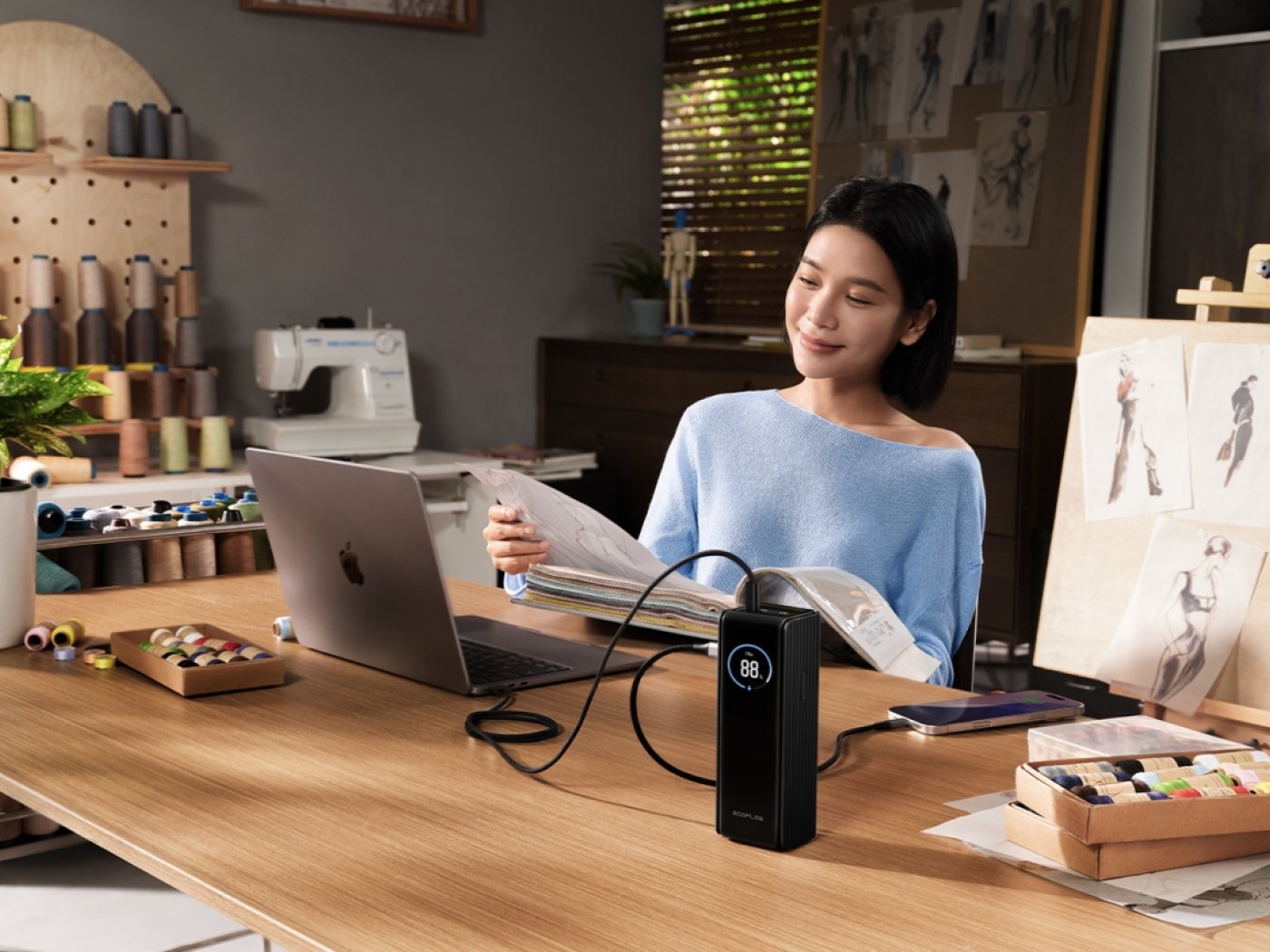 EcoFlow RAPID Powerbanka (25000mAh) - černá + vestavěný USB-C kabel