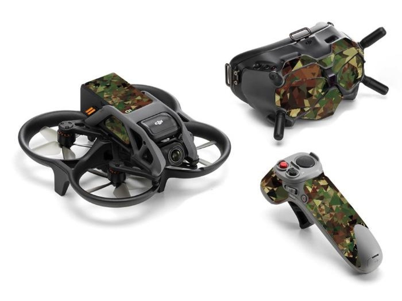 Camouflage polep na dron DJI Avata + Motion Controller + FPV Goggles V2