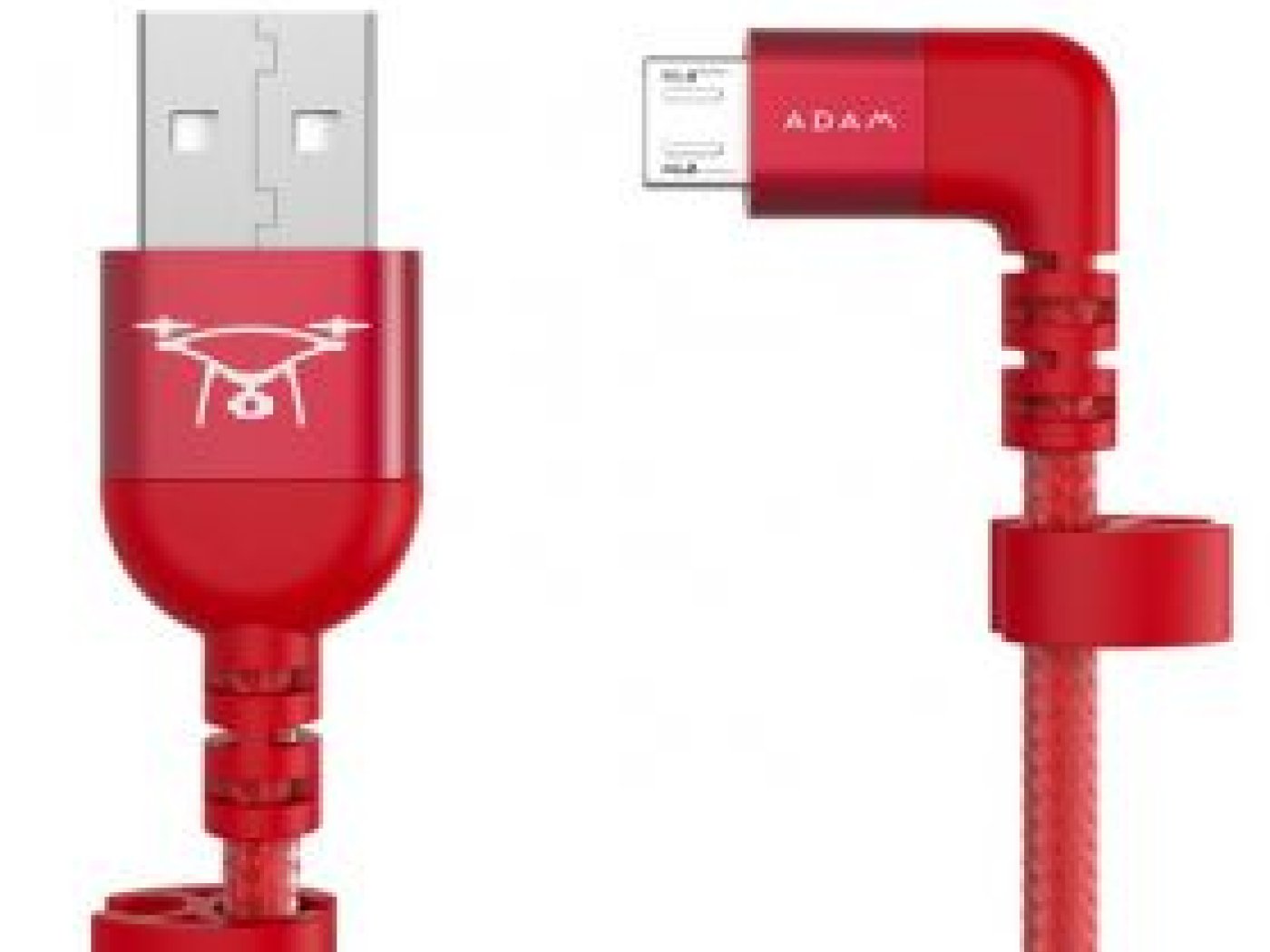 Kabel microUSB/USB-A - 30 cm - červený