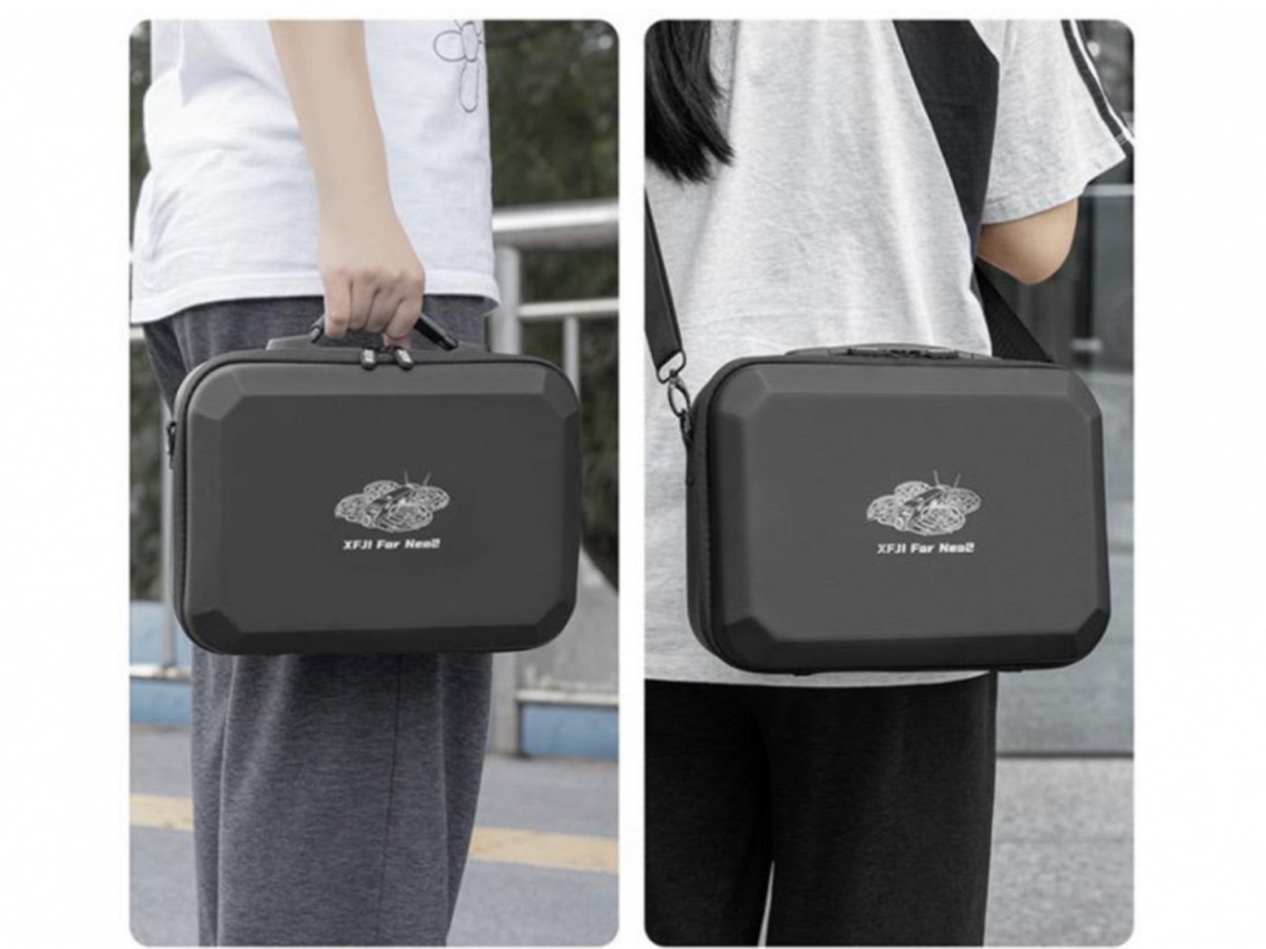 Černé PU pouzdro pro dron DJI Neo 2 + RC-N3