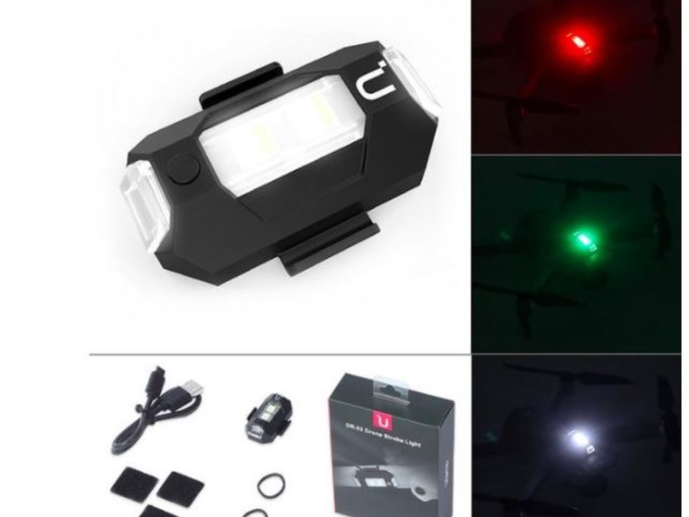 Přídavné blikající LED světlo na drony