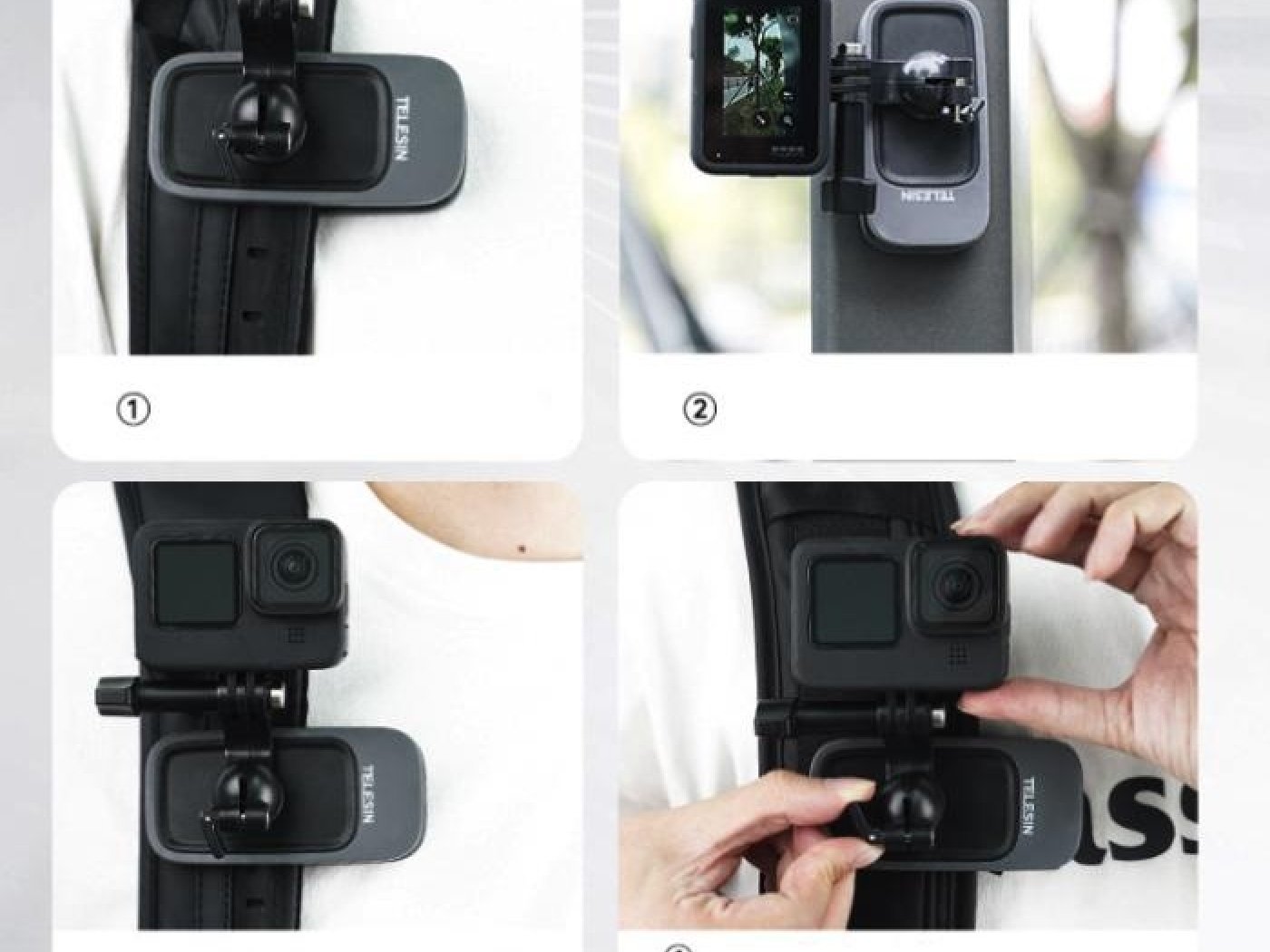 Multifunkční magnetický klip na akční kameru