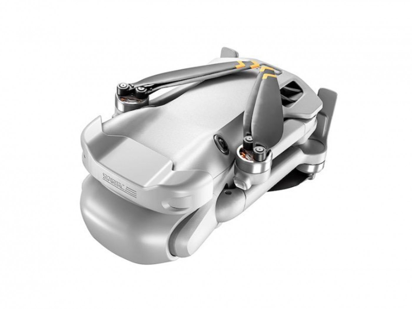 Šedý kryt kamery a předních senzorů na dron DJI Mini 4 Pro