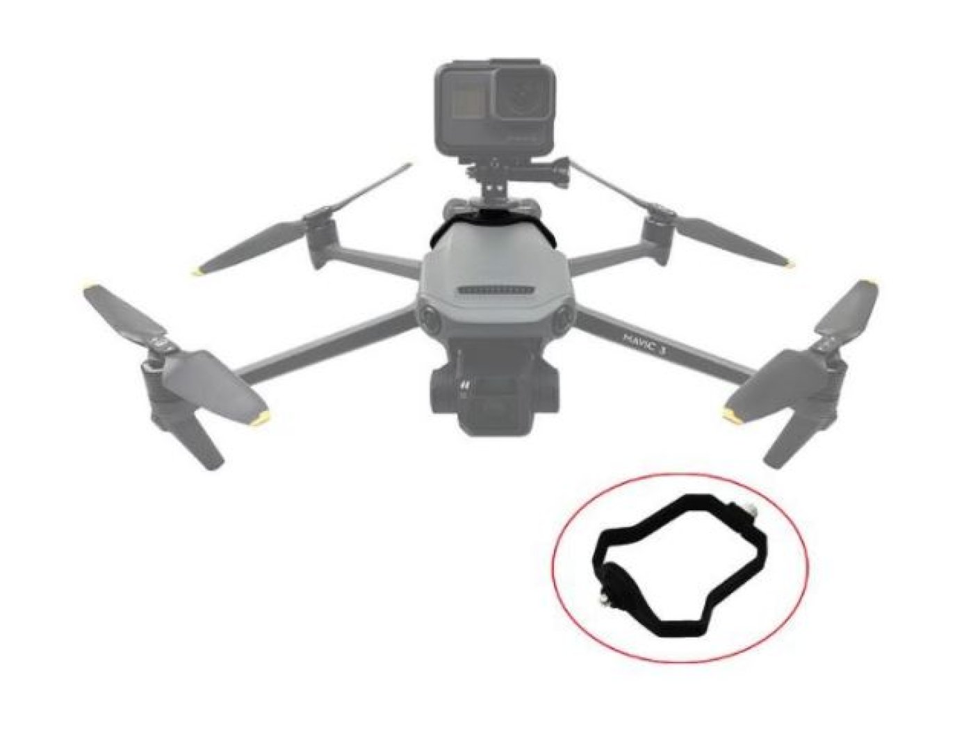 Adaptér pro připevnění akční kamery na dron DJI Mavic 3