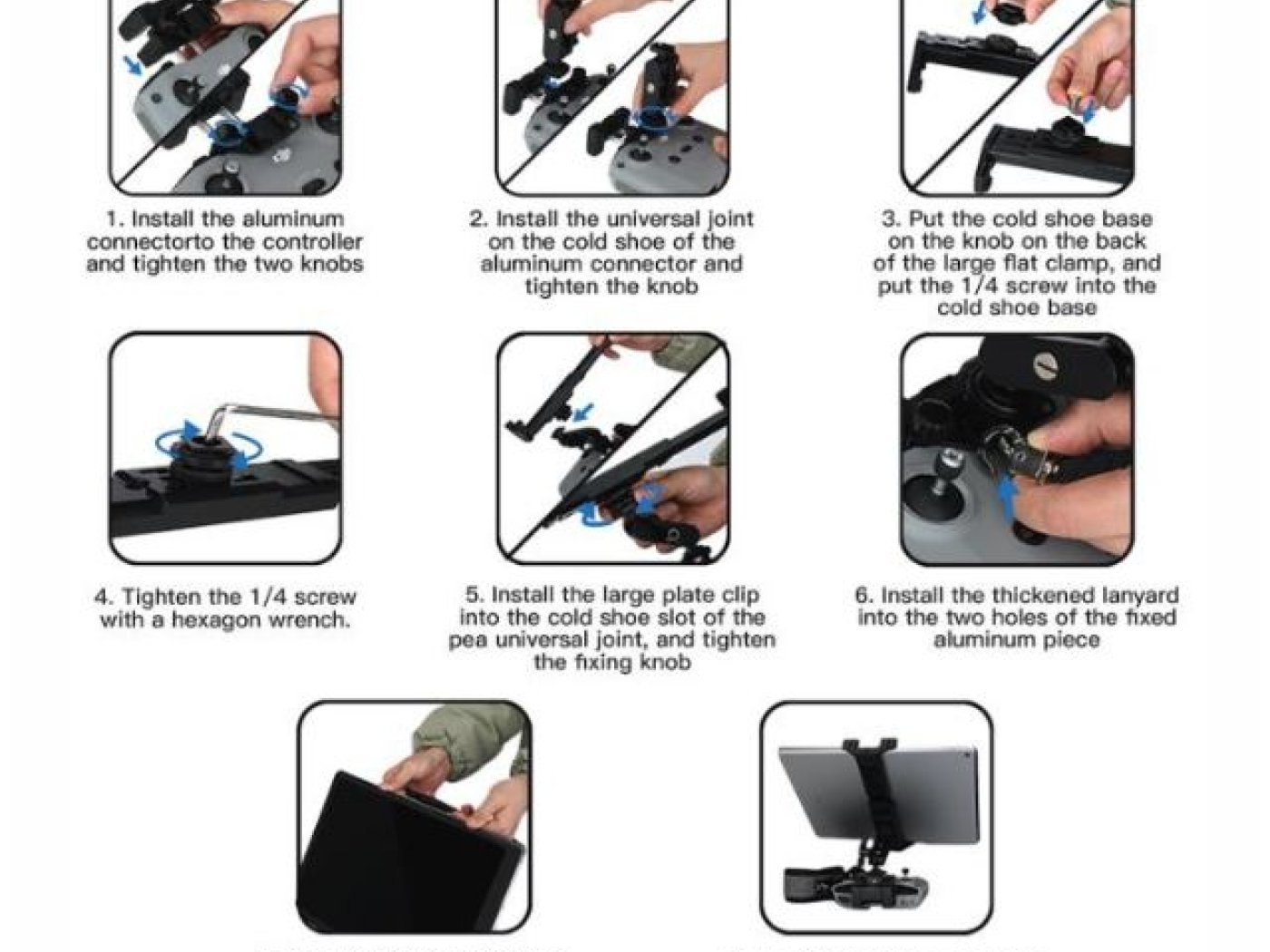 Držák tabletu na dálkový ovladač (natažení pružiny do 23,3 cm)