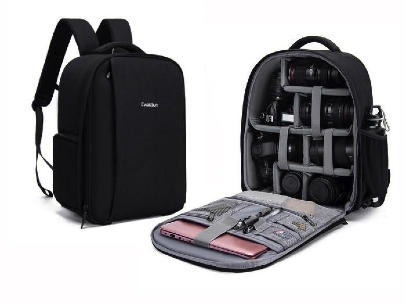 Nylonový fotobatoh s nastavitelnými přepážkami