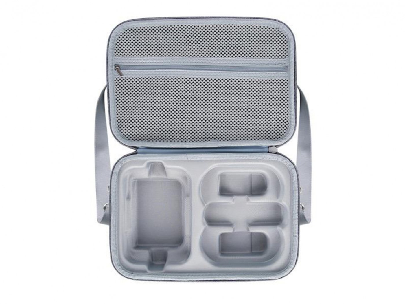 Šedé pouzdro s popruhem přes rameno na dron DJI Neo