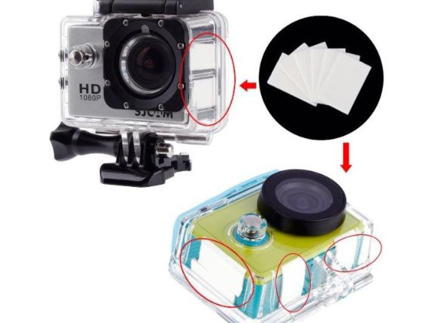 Anti-fog vložky pro DJI Osmo Action / Action 2 / Osmo Action 3 a Gopro