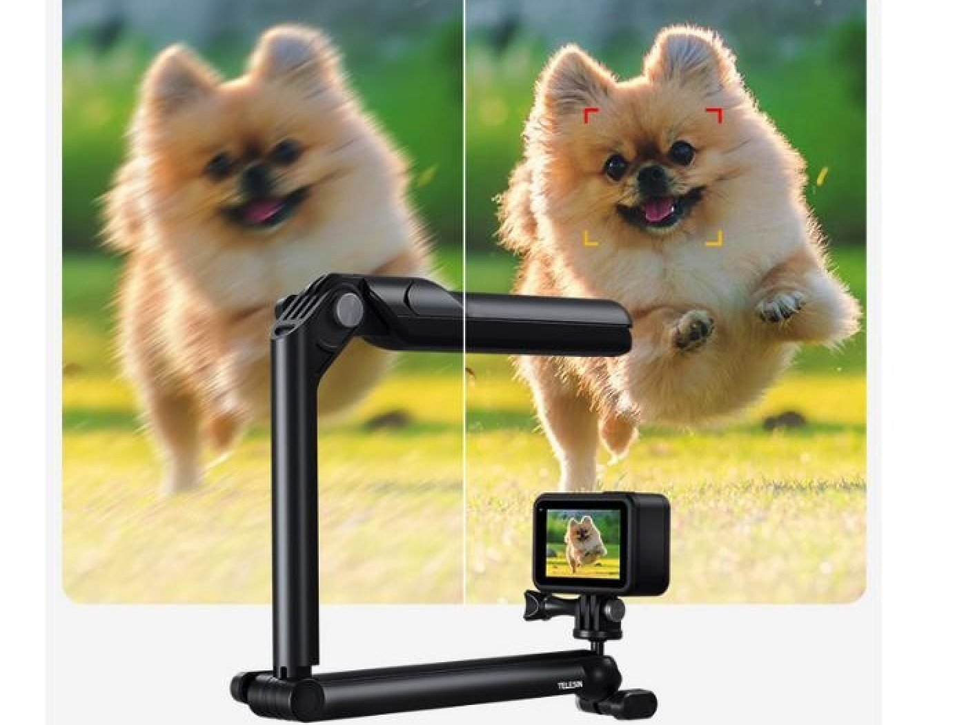 Multifunkční skládací tyč se stativem na akční kameru