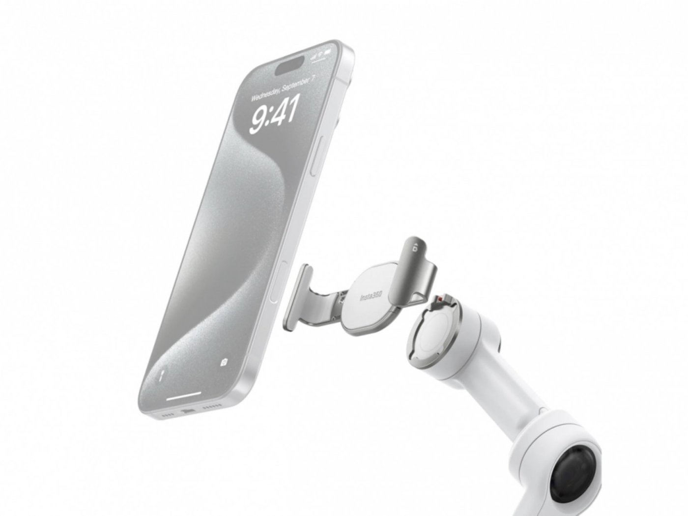 Magnetická svorka na stabilizátor Insta360 Flow 2 Pro (bílá)