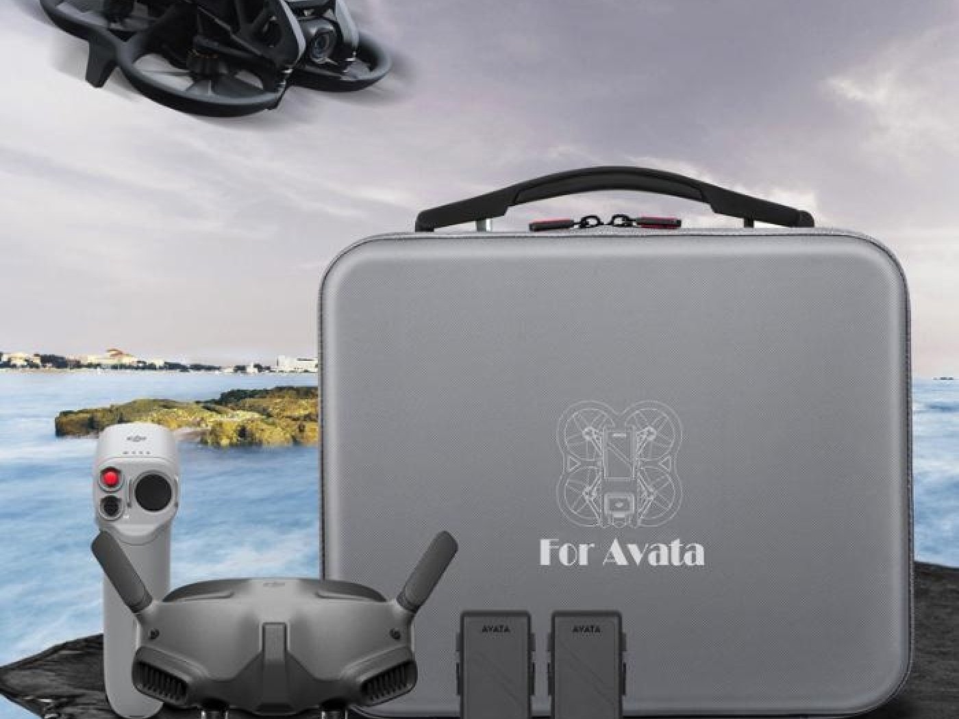 Šedé pouzdro na dron DJI Avata a Goggles 2