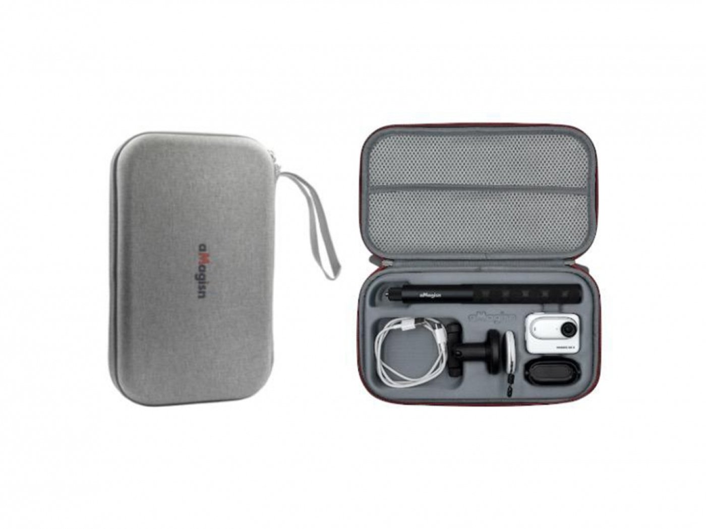 Šedé pouzdro na kameru Insta360 GO 3