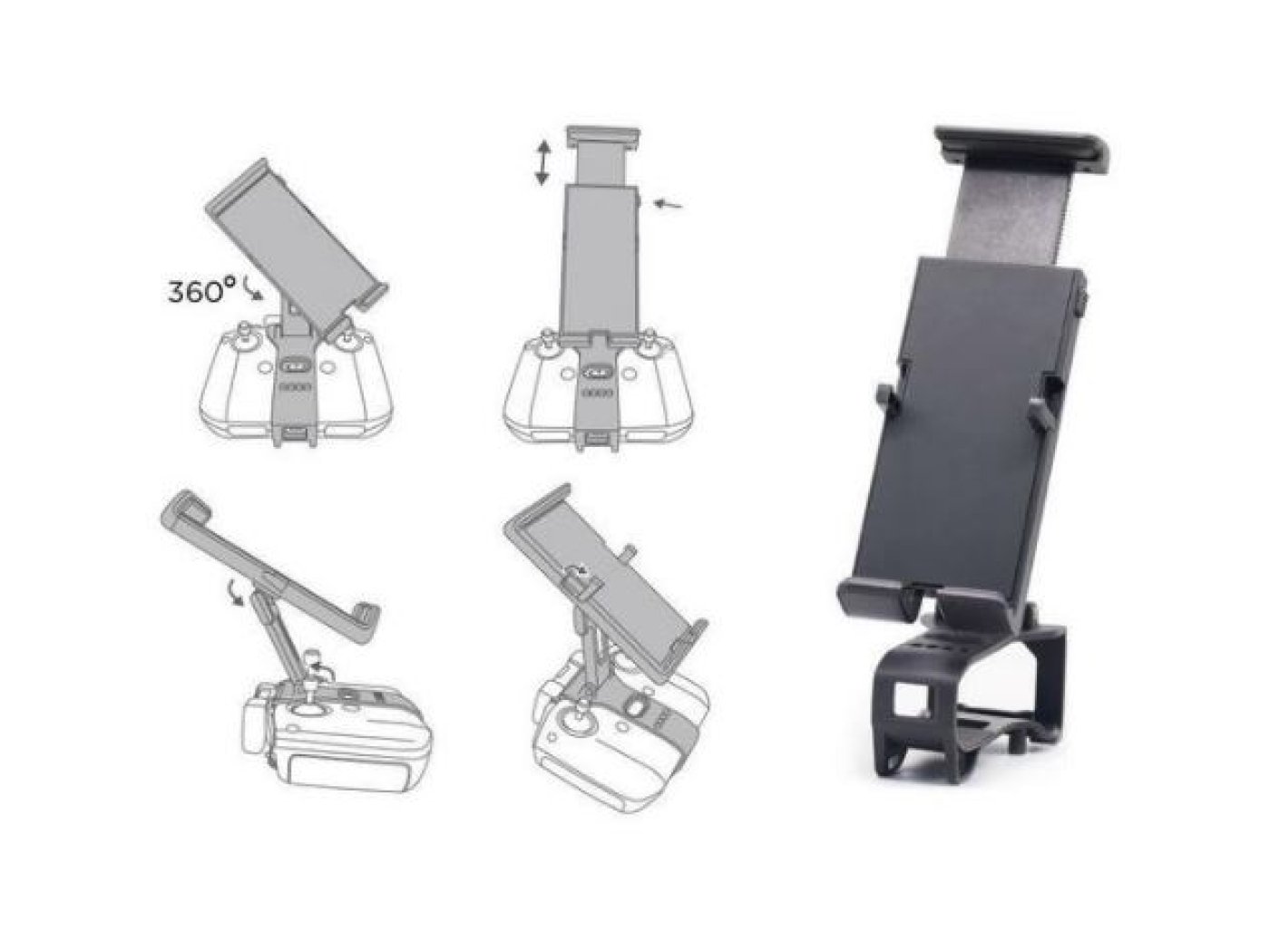 Cynova držák tabletu na dálkový ovladač (natažení pružiny do 17,3 cm)