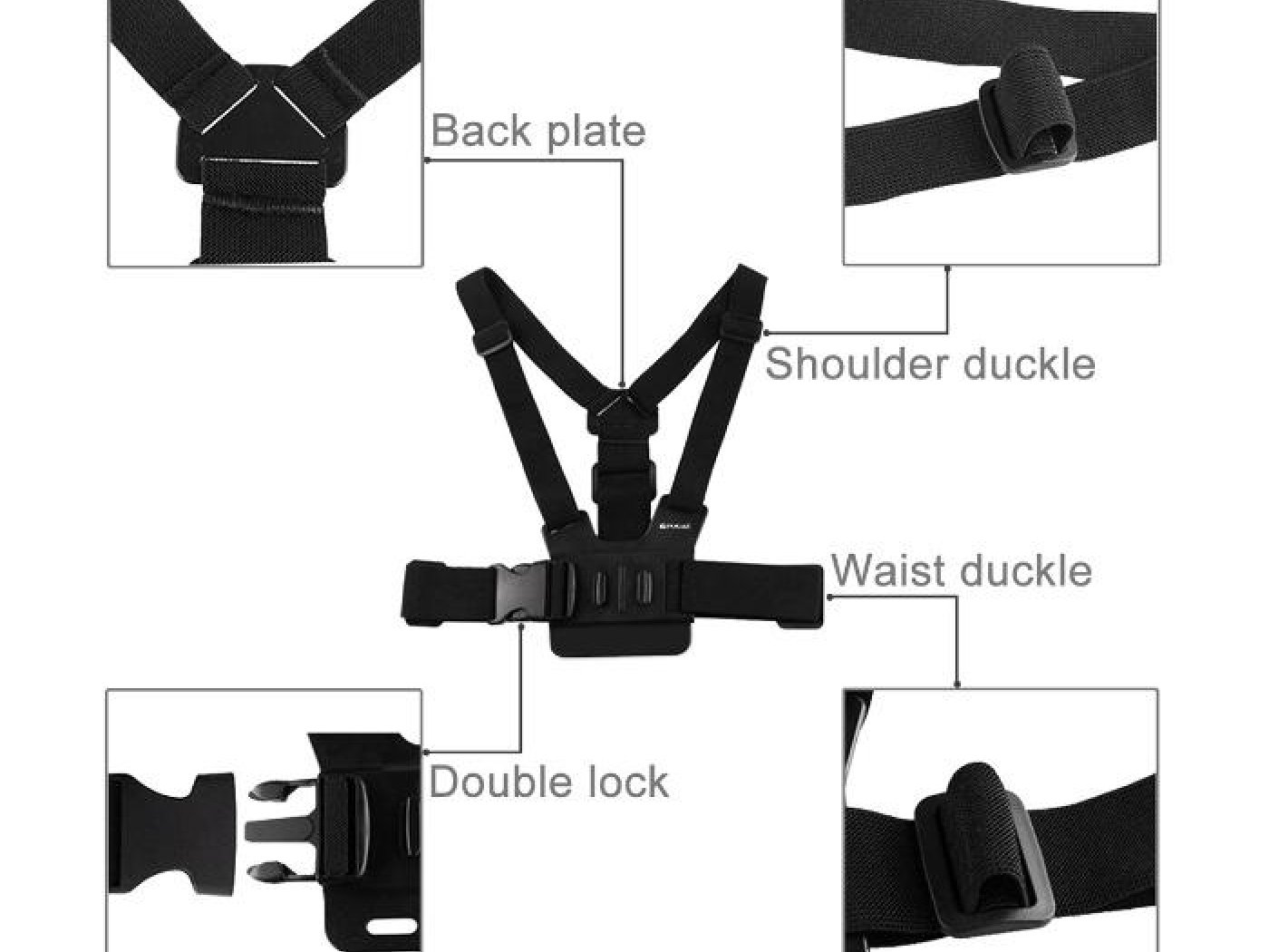 Nastavitelný hrudní popruh na akční kameru