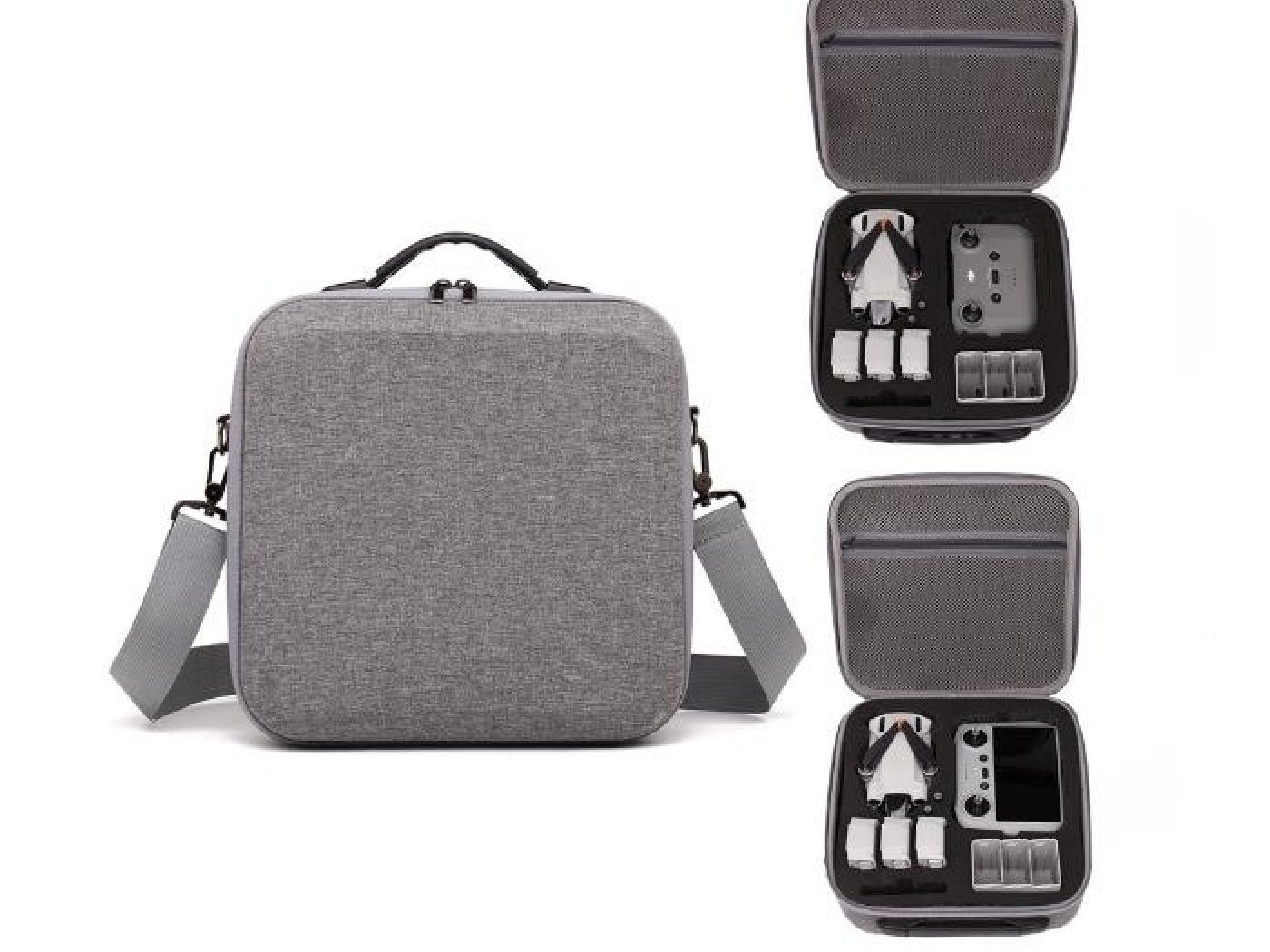 Šedé nylonové pouzdro s popruhem na dron DJI Mini 3 / Mini 3 Pro