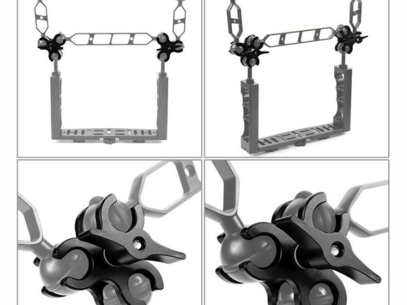 Butterfly adaptér z hliníkové slitiny (černý)