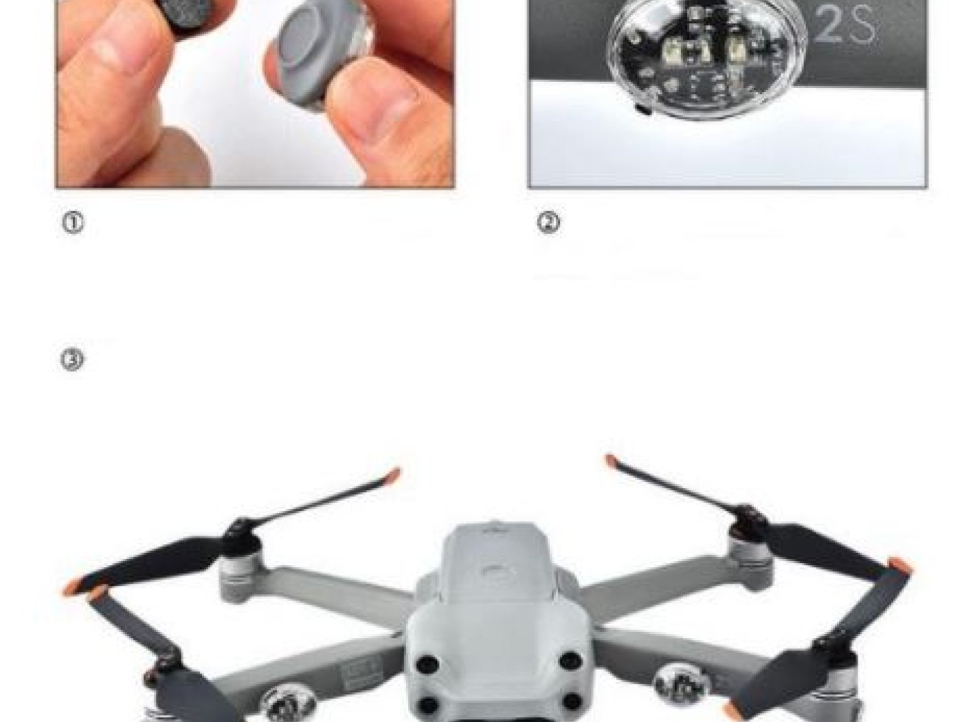 Barevné LED stroboskopické světlo na dron (2ks)