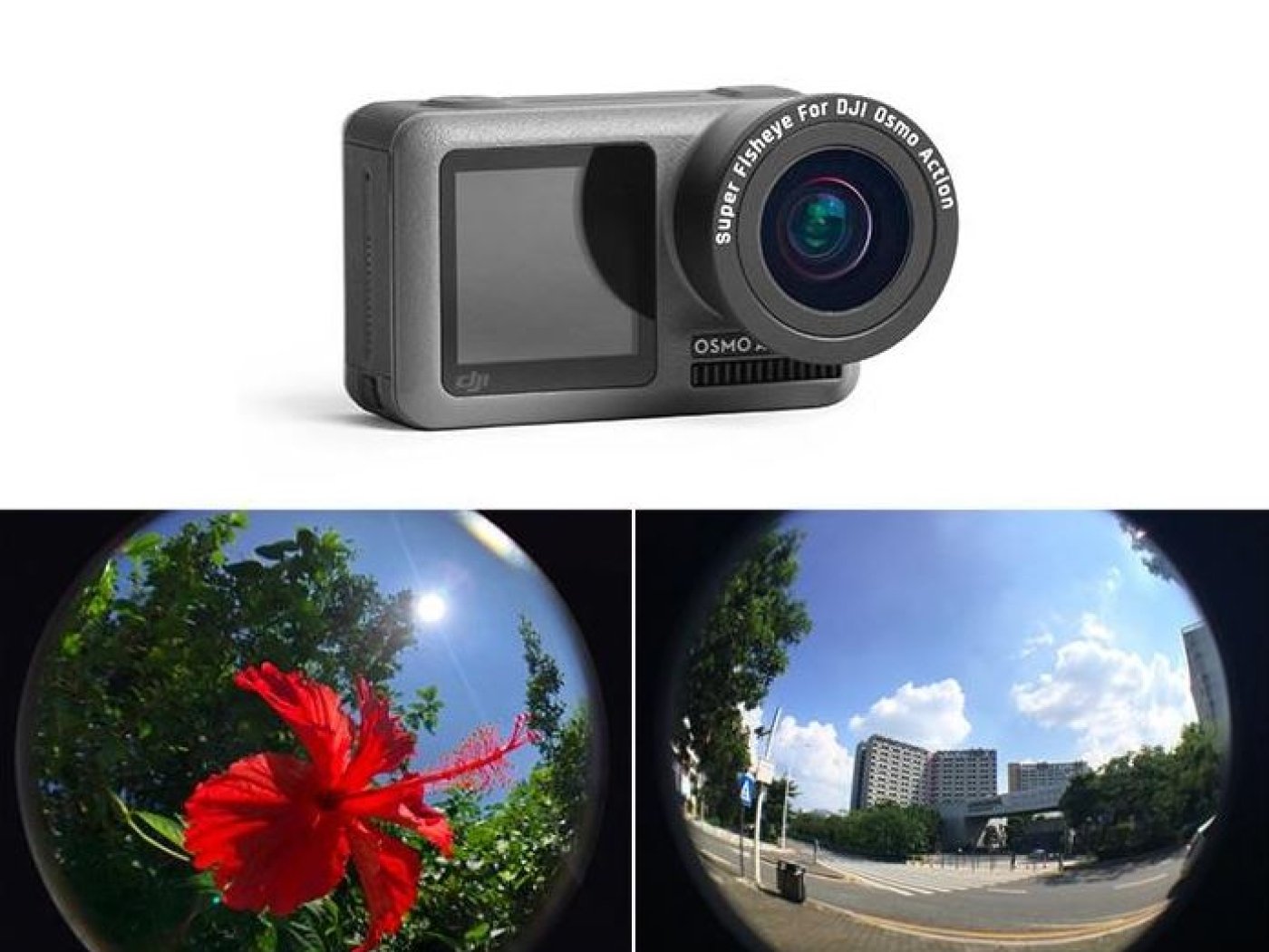 Objektiv rybí oko na DJI Osmo Action