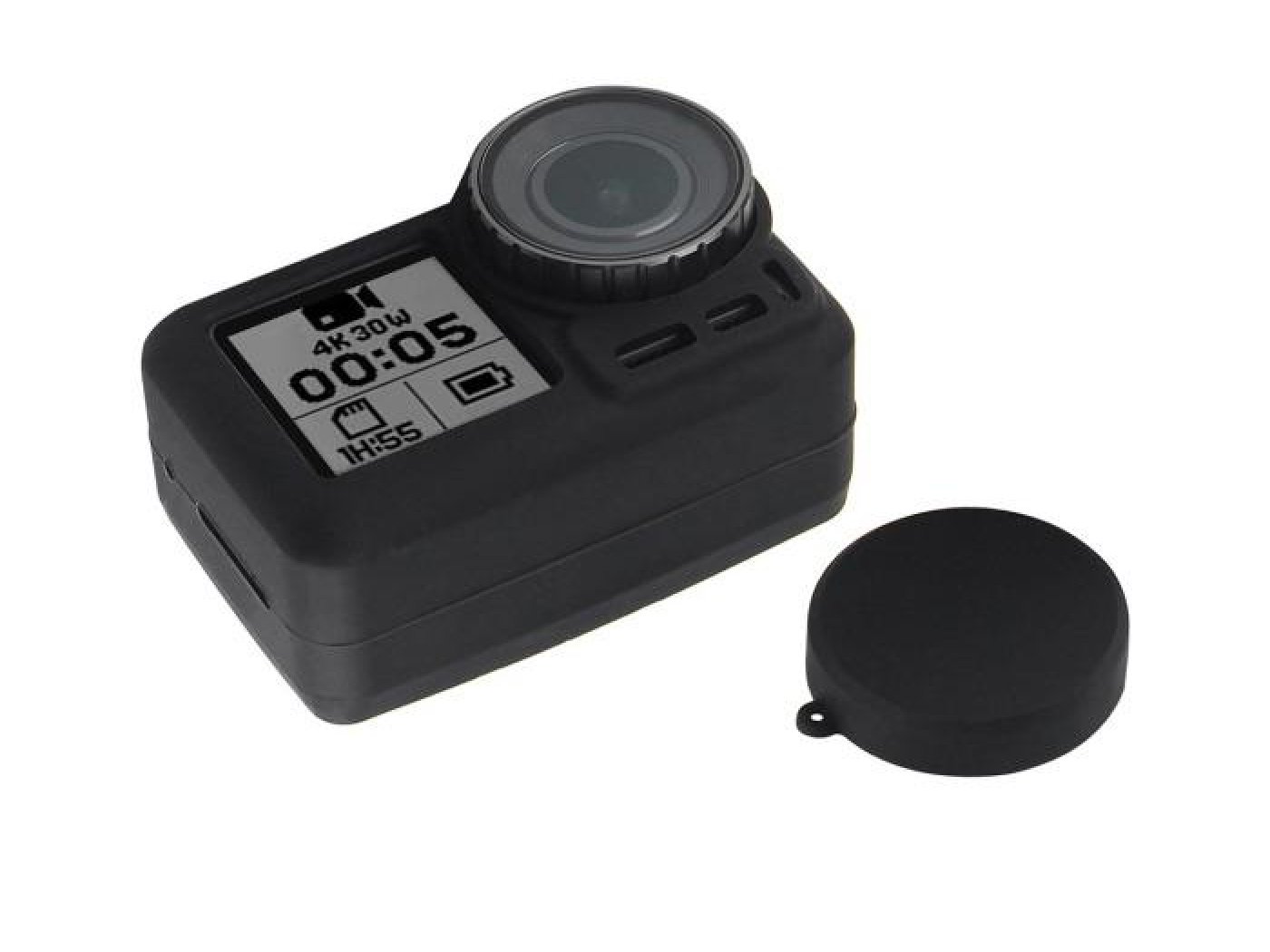 Silikonový obal s krytkou objektivu na DJI Osmo Action - modrý