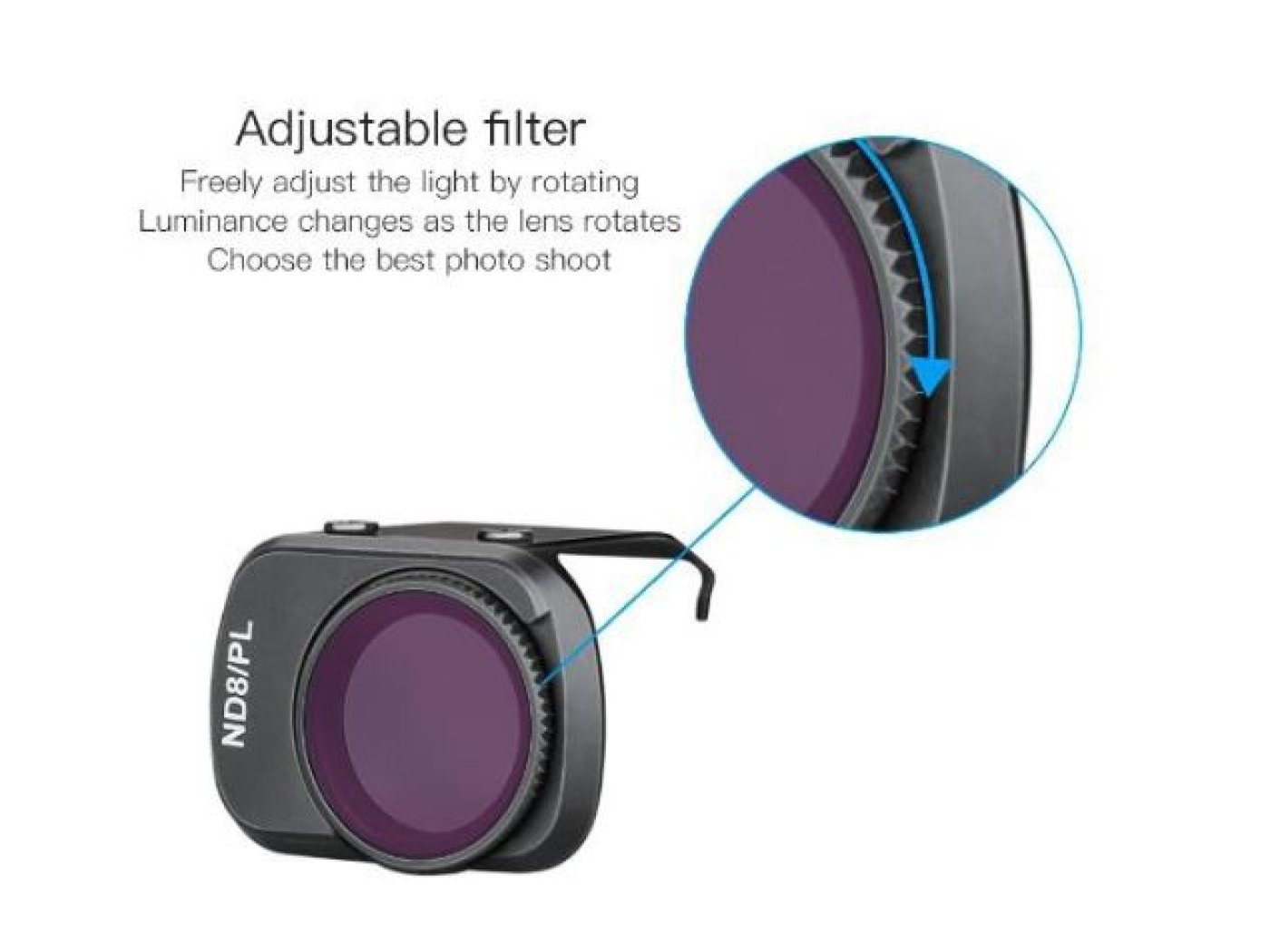 Nastavitelné filtry na DJI Mavic Mini / Mini 2 (4-pack)