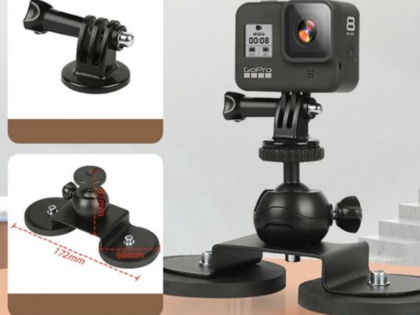 Magnetický držák akční kamery na auto (střední)