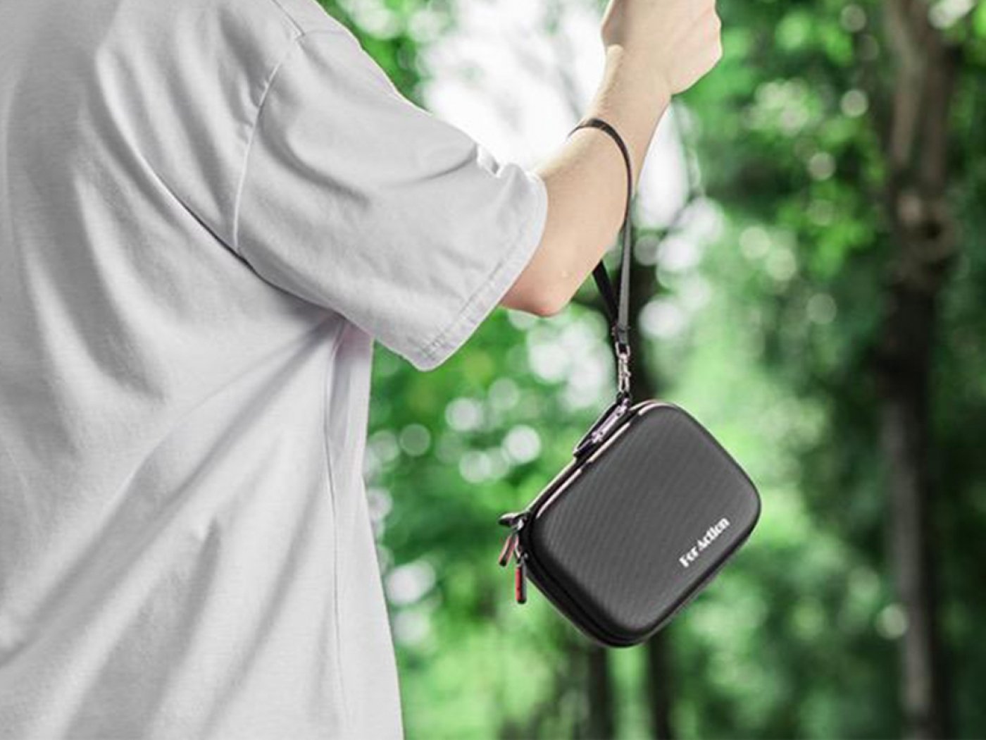 PU černé pouzdro na kameru DJI Osmo Action 3 / Osmo Action 4