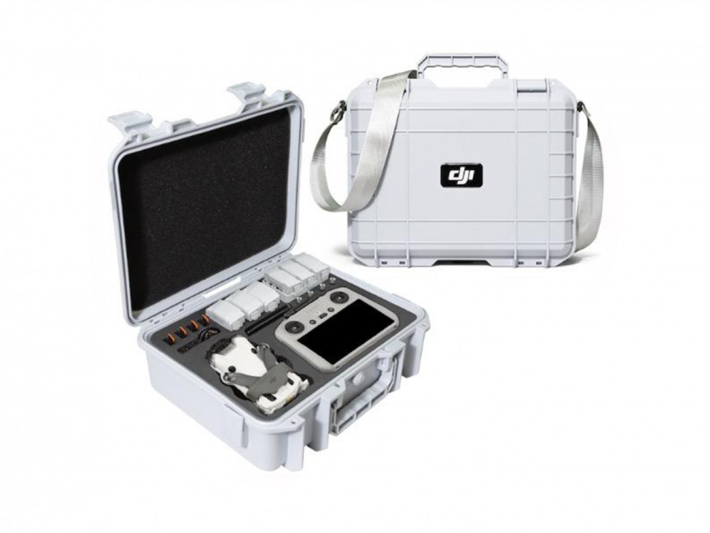 Bílý odolný kufr na dron DJI Mini 4 Pro