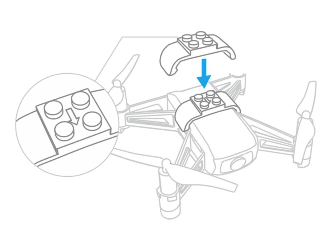 RYZE Tello adaptér pro lego hračky