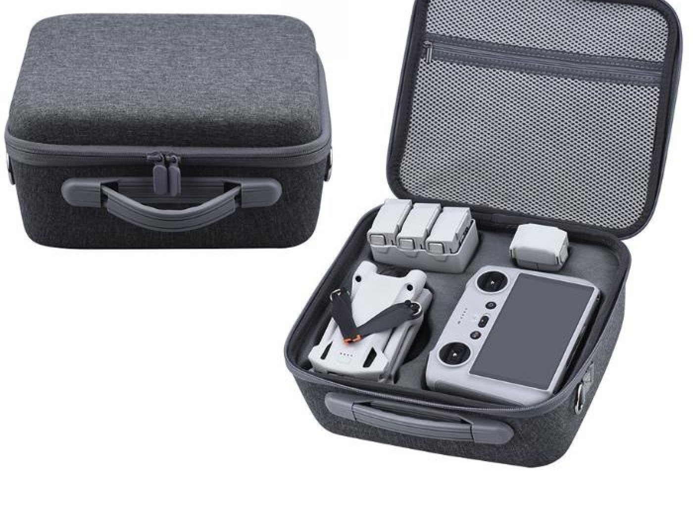 Šedé pouzdro s polstrováním na dron DJI Mini 3 / Mini 3 Pro